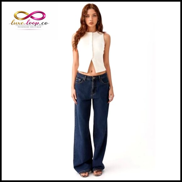 Slim Fit Ribbed Button Down Tank Top Crop Vest Sleeveless Summer - Picture 5 of 7